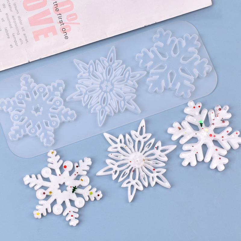 Christmas Craft Embellishment - Noel içi boş kar tanesi süs