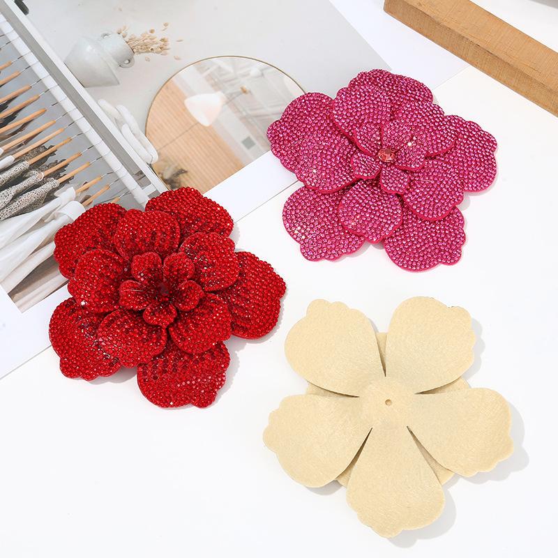 Sew On Rhinestone - 1 adet Üç Boyutlu Kamelya Yapay