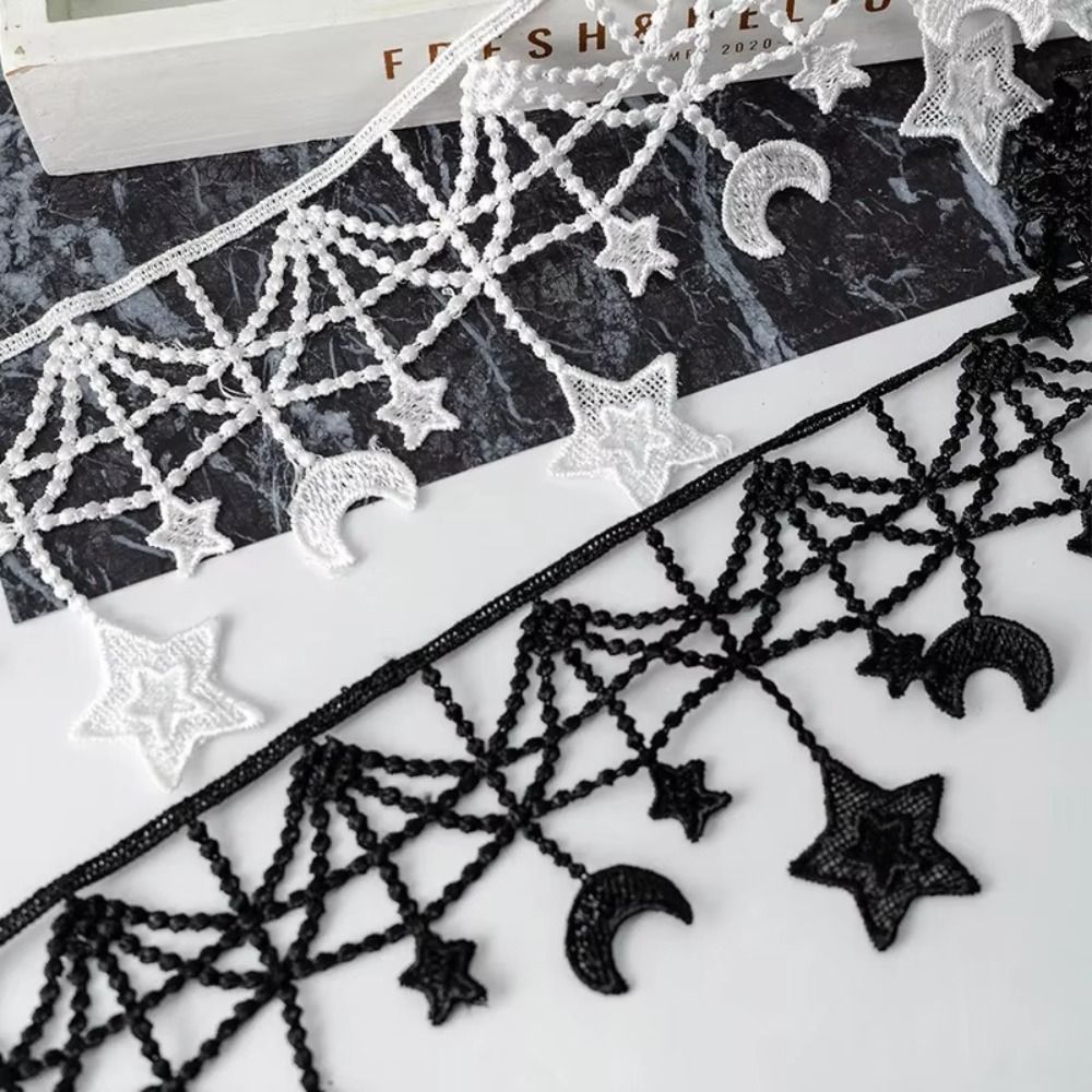 Lace Ribbon Trim - Dantel Aksesuarları Siyah Beyaz Dantel Şerit
