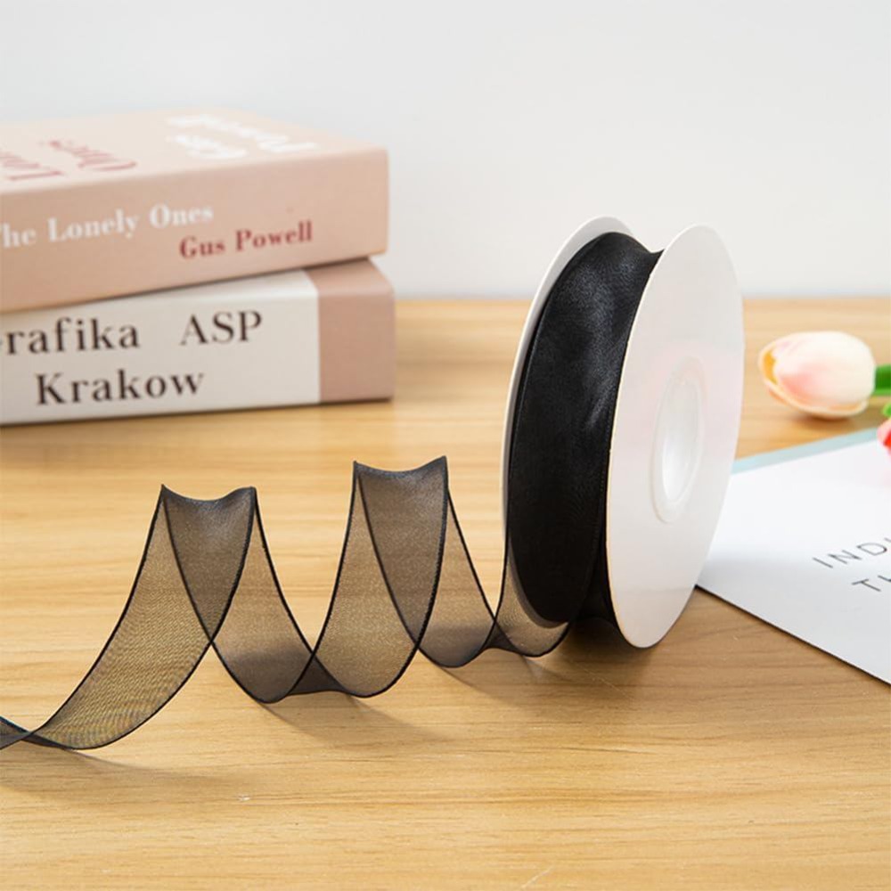 1 İnç Siyah Organze Kurdele, T - Organza Ribbon Spool incelemesi ve fiyatı