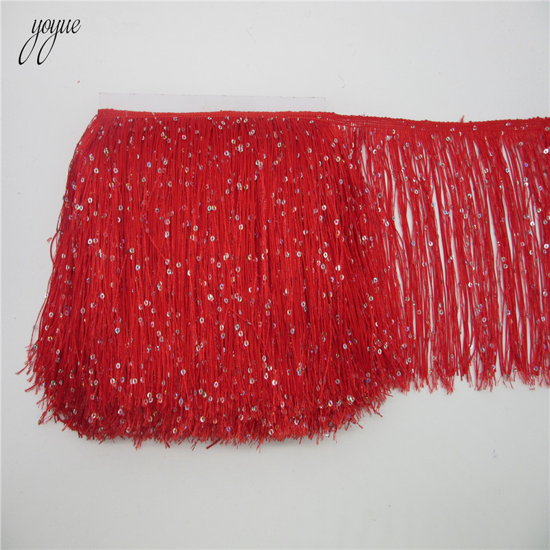 YOYUE 1Yard 20 CM Uzun Polyest - Beaded Trim Fringe incelemesi ve fiyatı