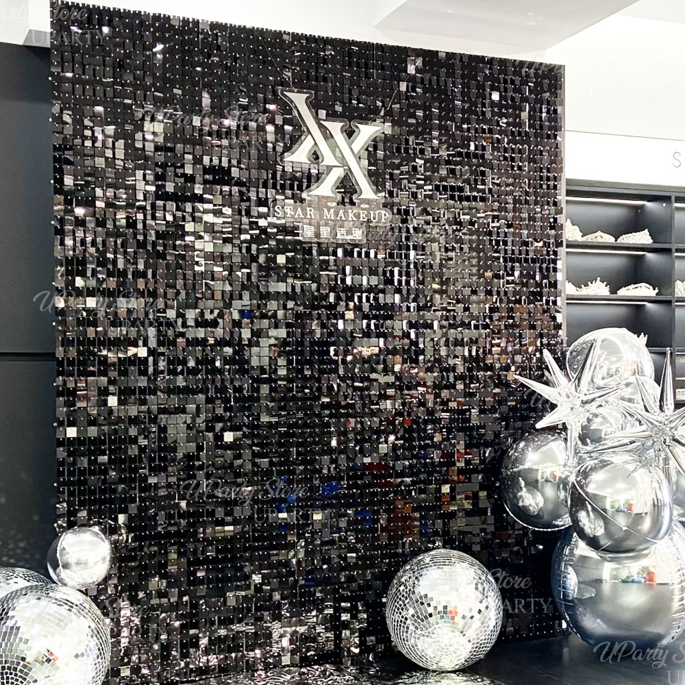 Siyah Işıltılı Duvar Fonu 12/1 - Sequin Fabric Panel incelemesi ve fiyatı