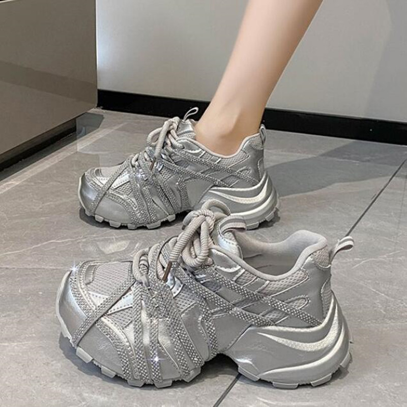7CM Kalın Tabanlı Kadın Günlük - Crystal Mesh Fabric incelemesi ve fiyatı